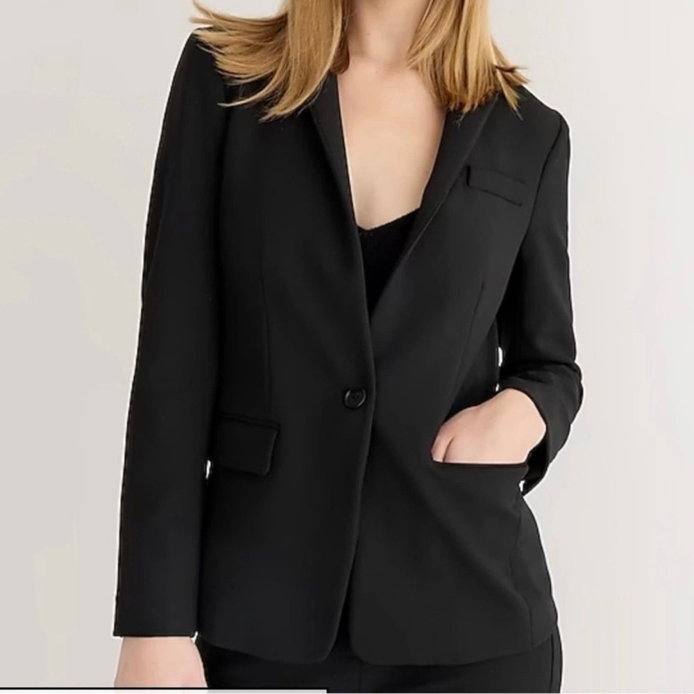 J.Crew Women's Regent Blazer Four Season Stretch Black Sz 6
